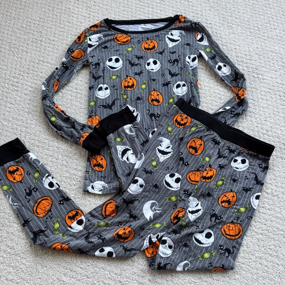 Little Sleepies nightmare before Christmas Halloween bamboo pajama set